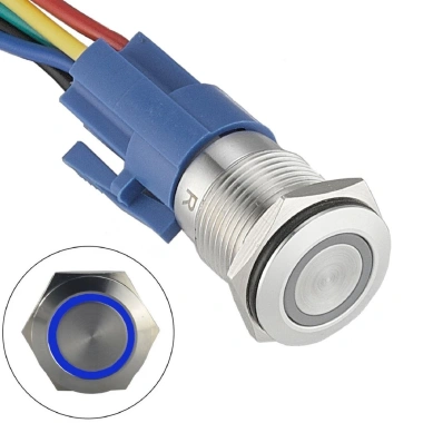 Nút ấn chốt 22mm thép không gỉ tự khóa Switch 110-220V bật tắt LED - Giá 97.414 VND - điện dân dụng - độ bền cao - đảm bảo an toàn