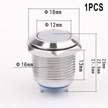 Nút ấn kim loại 12V 16mm tạm thời không công tắc, làm bằng đồng thau, độ bền cao, dễ lắp – Giá ưu đãi 31.411 VND EHES 6 Nút ấn kim loại 12V 16mm tạm thời không công tắc, làm bằng đồng thau, độ bền cao, dễ lắp – Giá ưu đãi 31.411 VND EHES 6