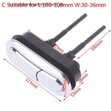 Nút bình vệ sinh xả kép đẩy, phù hợp bồn cầu vuông tròn - Giá ưu đãi 44.660 VND 13 Nút bình vệ sinh xả kép đẩy, phù hợp bồn cầu vuông tròn - Giá ưu đãi 44.660 VND 13