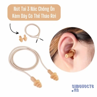 Nút Bịt Tai Chống Ồn 3 Tầng Lọc Âm Silicone êm Ái Dây Chống Rơi Giá 13.900₫