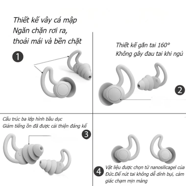 Nút Bịt Tai Silicon 3 Lớp Chống Ồn - Bảo Vệ Tai Khi Ngủ và Bơi Lội, Êm Ái, Độ Bền Cao, Giá 52.920đ 5