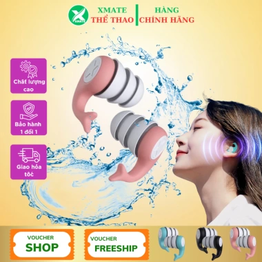 Nút Bịt Tai Silicone 3 Lớp Chống Nước, Chống Ồn, Thích Hợp Trẻ trên 10 tuổi & Người Lớn -45k