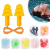Nút Bịt Tai Silicone Chống Ồn Mềm Mại 1 Cặp Tiện Dụng Khi Đi Bơi Lặn