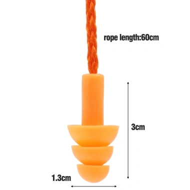 Nút Bịt Tai Silicone Mềm Chống ồn, Chống nước + Dây Nylon - Du lịch, Chụp ảnh, Học 9