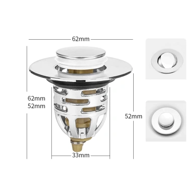 Nút Nhấn Thay Thế Xả Lavabo - Nút Nhấn Xả Bồn Rửa Mặt Dễ Lắp Đặt, Giá Ưu Đãi 22.589đ 8