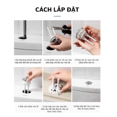 Nút nhấn xả bồn cầu chất lượng cao - nút 2 nhấn đa năng, giá chỉ 44.099₫ (giá gốc 55.124₫) 6 Nút nhấn xả bồn cầu chất lượng cao - nút 2 nhấn đa năng, giá chỉ 44.099₫ (giá gốc 55.124₫) 6