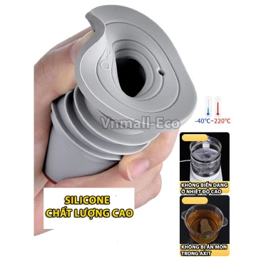 Nút silicone bịt lỗ thoát nước - Ngăn mùi, chống trào ngược, lẫy van một chiều, 41.299₫ 5