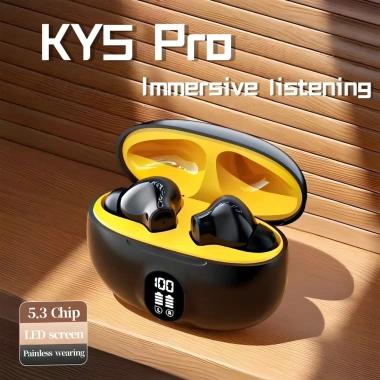 Nút tai Bluetooth không dây KY5 Pro - Âm thanh HIFI, màn hình nguồn kỹ thuật số, cảm ứng vân tay, giá chỉ 69.999đ