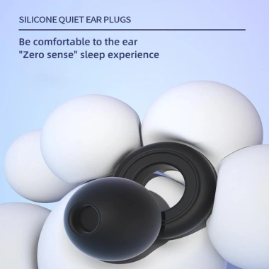 Nút tai giảm tiếng ồn silicon mềm, cách âm, tái sử dụng, giặt được - Ngủ thoải mái