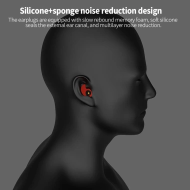Nút tai ngủ silicon đen cách âm giảm tiếng ồn, bọt mềm, 1 hộp - Giá ưu đãi 8 Nút tai ngủ silicon đen cách âm giảm tiếng ồn, bọt mềm, 1 hộp - Giá ưu đãi 8