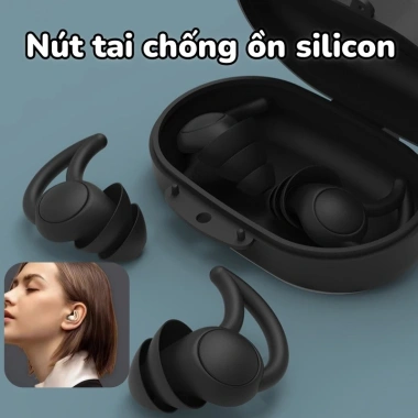 Nút tai silicone 3 lớp giảm tiếng ồn, mềm, bảo vệ tai - Giá chỉ 52.920 VND