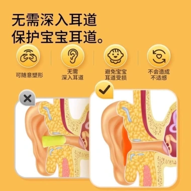 Nút tai trẻ sơ sinh, dụng cụ chống ồn an toàn, bịt tai khi bay không gây tổn thương