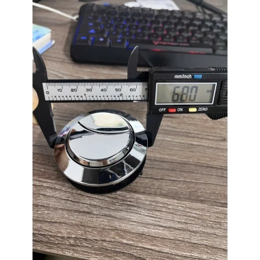 Nút tròn nhấn 6,8cm xi mạ crom cho bồn cầu, giá chỉ 5.000đ, chất lượng tốt