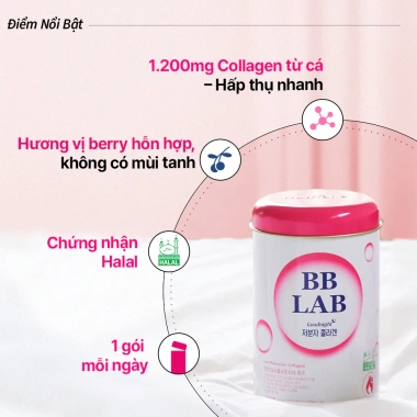 NUTRIONE BB LAB Halal Good Night Collagen 2g x 30 que - Ngủ ngon, da mịn, 1 hộp