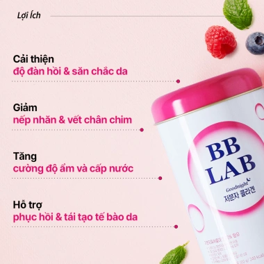 NUTRIONE BB LAB Halal Good Night Collagen 2g x 30 que - Ngủ ngon, da mịn, 1 hộp
