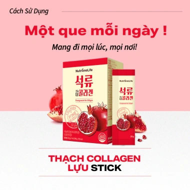 NUTRIONELIFE Thạch Collagen Lựu 20g x 14 que - Collagen dưỡng da, tăng độ đàn hồi, giảm nếp nhăn, giá ưu đãi 605.000₫ 7
