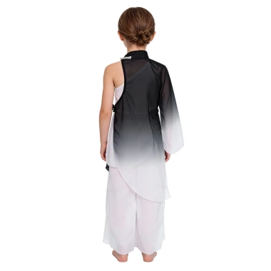 Nyeemya 4 bộ trang phục bé gái khiêu vũ: áo vest một vai cutout ren, màu chuyển đổi, quần và đầu, 705.240₫ 6