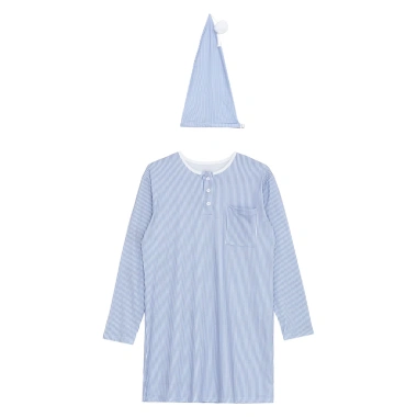 Nyeemya Bộ 2 Miếng Trẻ Trai Giáng Sinh Pyjama Dài Tay, Pompom Mũ, Điều Chỉnh Ngủ Homewear 4