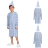 Nyeemya Bộ 2 Miếng Trẻ Trai Giáng Sinh Pyjama Dài Tay, Pompom Mũ, Điều Chỉnh Ngủ Homewear 6