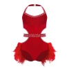 Nyeemya Đầm Latin Khiêu Vũ Bé Gái Dây Không Tay Cutout Lấp Lánh Kim Cương Bodice 8