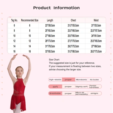 Nyeemya Đầm Leotard Bé Gái Lấp Lánh Kim Cương Giả Không Viền Không Tay Thích Hợp Khiêu Vũ Giá Ưu Đãi 439k
