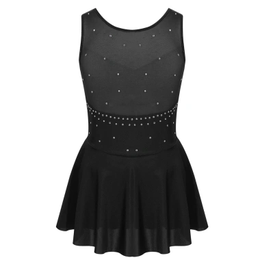 Nyeemya Đầm Leotard Bé Gái Lấp Lánh Kim Cương Tulle Giả Mặt Sau Trượt Băng Con Lăn 356.400₫