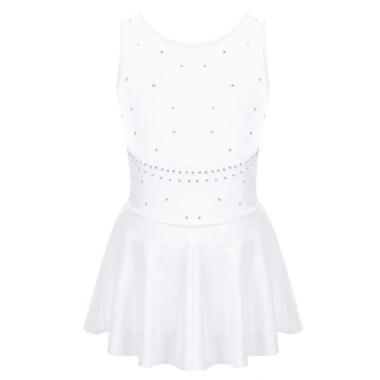 Nyeemya Đầm Leotard Bé Gái Lấp Lánh Kim Cương Tulle Giả Mặt Sau Trượt Băng Con Lăn 356.400₫
