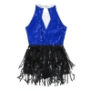 Nyeemya Đầm Sequin Bé Gái Không Tay, Lưng Móc Khóa, Khiêu Vũ Latin – Giá 414.720 VND 6