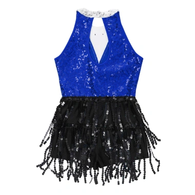 Nyeemya Đầm Sequin Bé Gái Không Tay, Lưng Móc Khóa, Khiêu Vũ Latin – Giá 414.720 VND 6