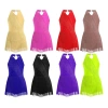 Nyeemya Đồ Khiêu Vũ Latin Bé Gái 6-16, Leotard Lấp Lánh Kim Cương, Dây Cổ V, Không Tay, Quai Lưng, Tua Rua – 380.160 VND