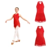 Nyeemya Đồ Khiêu Vũ Latin Bé Gái 6-16, Leotard Lấp Lánh Kim Cương, Dây Cổ V, Không Tay, Quai Lưng, Tua Rua – 380.160 VND 3