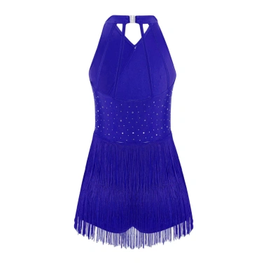 Nyeemya Đồ Khiêu Vũ Latin Bé Gái 6-16, Leotard Lấp Lánh Kim Cương, Dây Cổ V, Không Tay, Quai Lưng, Tua Rua – 380.160 VND 5
