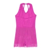 Nyeemya Đồ Khiêu Vũ Latin Bé Gái 6-16, Leotard Lấp Lánh Kim Cương, Dây Cổ V, Không Tay, Quai Lưng, Tua Rua – 380.160 VND 7