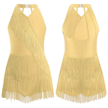 Nyeemya Đồ Khiêu Vũ Latin Bé Gái 6-16, Leotard Lấp Lánh Kim Cương, Dây Cổ V, Không Tay, Quai Lưng, Tua Rua – 380.160 VND 8