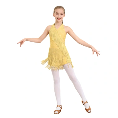 Nyeemya Đồ Khiêu Vũ Latin Bé Gái 6-16, Leotard Lấp Lánh Kim Cương, Dây Cổ V, Không Tay, Quai Lưng, Tua Rua – 380.160 VND 9