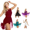 Nyeemya Leotard Nữ Không Tay Voan Co Giãn Cắt Ra Bất Đối Xứng Múa Ba Lê Thể Dục, Giá 611.280 VND 9