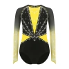 Nyeemya Leotard Trẻ Em Bé Gái Thể Dục Vũ Trang Cổ Tròn Sheer Lưới Tay Dài Khóa Lưng Kim Cương Sáng Bóng - Giá ưu đãi 443.880 VND 5