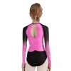 Nyeemya Leotard Trẻ Em Bé Gái Thể Dục Vũ Trang Cổ Tròn Sheer Lưới Tay Dài Khóa Lưng Kim Cương Sáng Bóng - Giá ưu đãi 443.880 VND 7