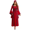 Nyeemya Nữ Thời Trung Cổ Đầm Cổ Vuông Tay Dài Gothic Phù Thủy – Victoria Cung Điện, Mũ Trùm Đầu, Ren-up, Giá giảm 886k 6