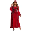 Nyeemya Nữ Thời Trung Cổ Đầm Cổ Vuông Tay Dài Gothic Phù Thủy – Victoria Cung Điện, Mũ Trùm Đầu, Ren-up, Giá giảm 886k 10