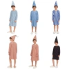 Nyeemya Pyjama 2 Miếng Trẻ Em Bé Trai Váy Ngủ Pompom Mũ Dài Tay Điều Chỉnh Giấc Ngủ