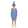 Nyeemya Pyjama 2 Miếng Trẻ Em Bé Trai Váy Ngủ Pompom Mũ Dài Tay Điều Chỉnh Giấc Ngủ 4