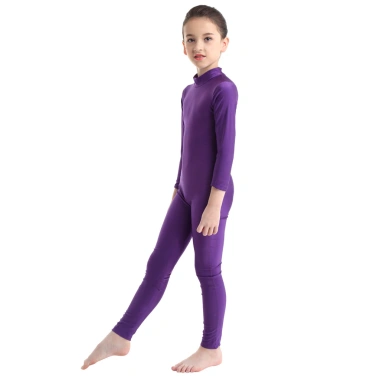 Nyeemya S-5XL Leotard Bé Gái Tay Dài Dây Kéo Múa Ba Lê Unitard Giá 331.560 VND 6