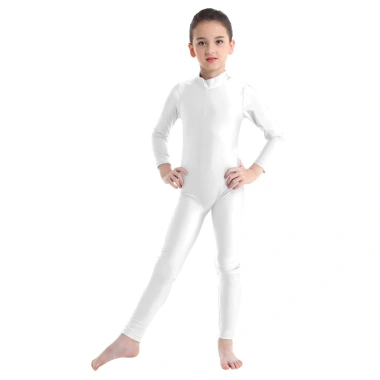 Nyeemya S-5XL Leotard Bé Gái Tay Dài Dây Kéo Múa Ba Lê Unitard Giá 331.560 VND 9