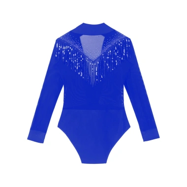 Nyeemya S-XXL Leotard Nam Sầu Cổ V Sheer Lưới Đính Kim Cương Giả - Giá 298.080đ 6
