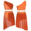 Nyeemya trang phục bé gái Lyrical - Crop top một vai, váy quần đùi lưới bóng, giảm 447.120₫ 5
