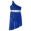 Nyeemya trang phục bé gái Lyrical - Crop top một vai, váy quần đùi lưới bóng, giảm 447.120₫ 7