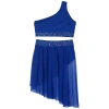 Nyeemya trang phục bé gái Lyrical - Crop top một vai, váy quần đùi lưới bóng, giảm 447.120₫ 8