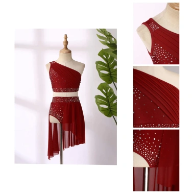 Nyeemya trang phục bé gái Lyrical - Crop top một vai, váy quần đùi lưới bóng, giảm 447.120₫ 10 Nyeemya trang phục bé gái Lyrical - Crop top một vai, váy quần đùi lưới bóng, giảm 447.120₫ 10