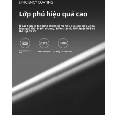 Ô 8-Bone Titan Bạc Cao Su 3 mặt tự động, chống nắng, tấm che nắng, giá 259.424₫ 3